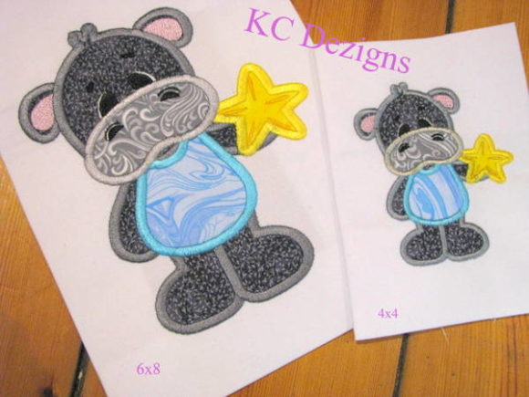 A Coastal Hippo Appliqué for Boutique Apparel