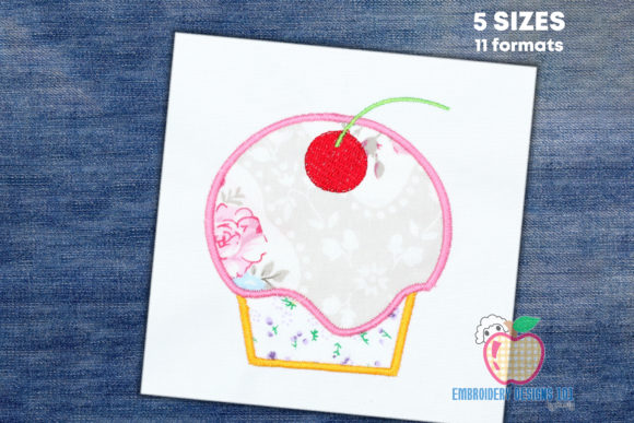 A Designer's Review of the Mini Cherry Cupcake Applique