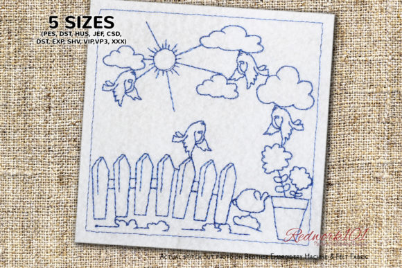 A Detailed Review of Bird Playing in the Garden Redwork