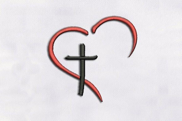 A Professional's Look at the Heart with Cross Shape Embroidery