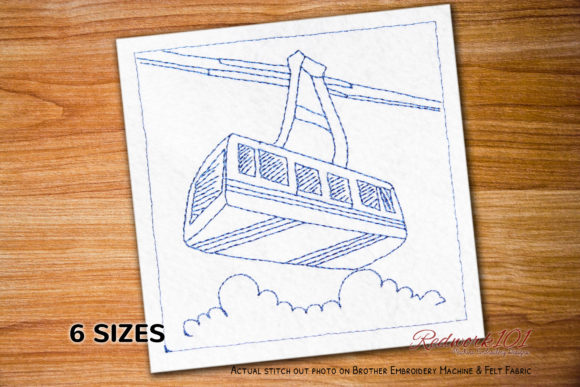 Aerial Tramway Lineart: A Transportation Design with Clean Appeal