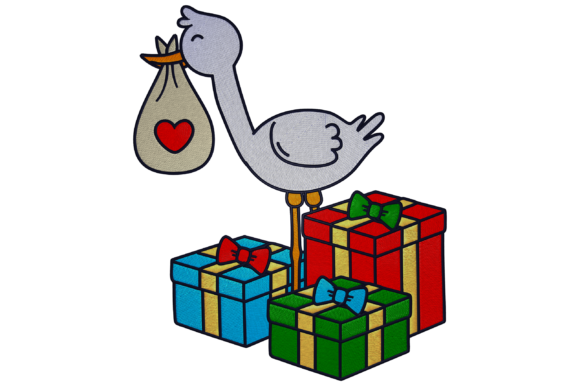 An Embroidery Seller's Review of Stork Bringing Gifts
