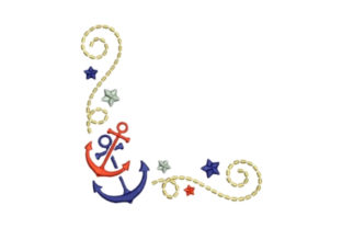 Anchors Corner: A Nautical Embroidery Charm for Personalized Gifts