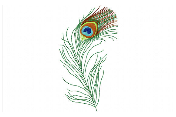 Colorful Peacock Feather: A Holiday Embroidery Designer Review