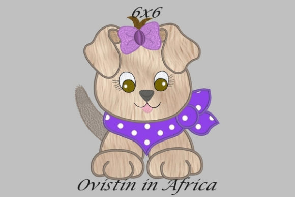 Cool Baby Puppy Embroidery for Boutique Apparel