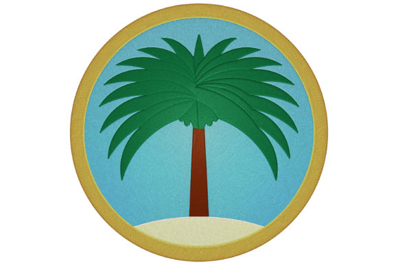 Evaluating the Palm Tree Landscape Embroidery Design for Small Business Use