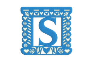 Papel Picado Alphabet S: A Festive Monogram for Holiday Products