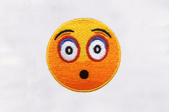 Shocked Emoji Face: A Holiday Embroidery Review